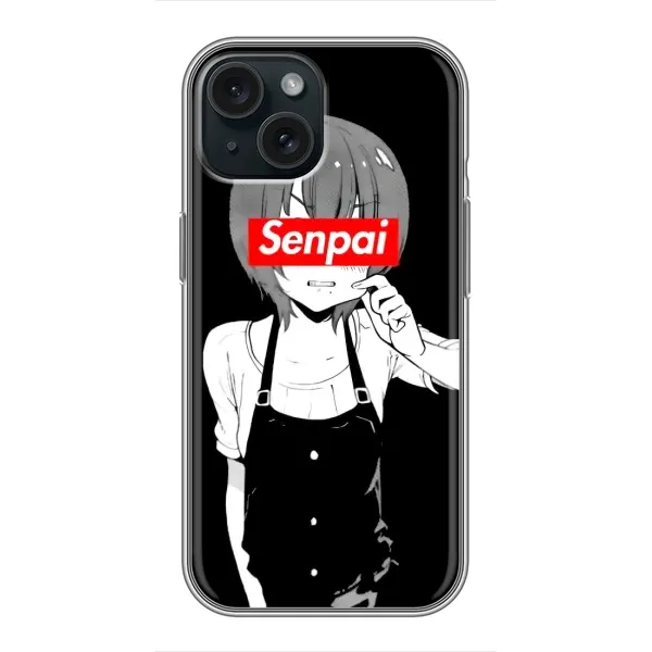 Чехол с принтом «Senpai» для iPhone 15