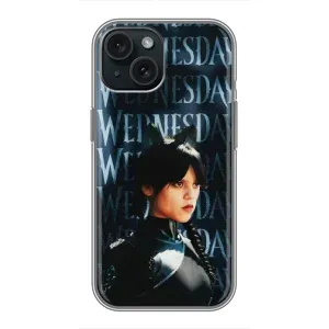 Чохли Венсдей на iPhone 15 Уенсдей (AlphaPrint) (Венздей кішка)