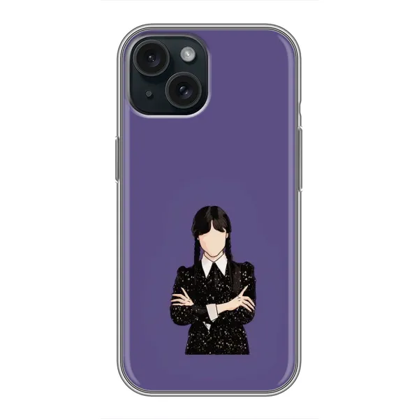 Чохол з принтом «Венздей у чорному» для iPhone 15
