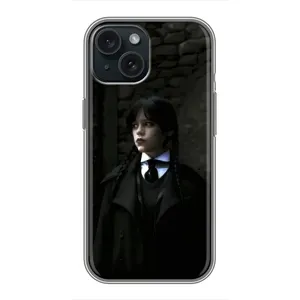 Чохол з дизайном Венздей 2 на iPhone 15 (Темний стиль Венздей)