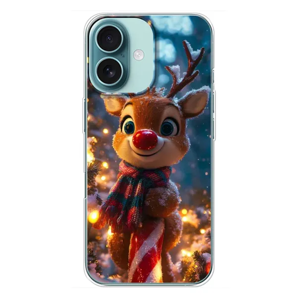 Чохол з принтом «Олень з шарфом» для iPhone 16 Plus