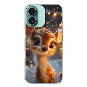 Чохол з принтом «Оленятко серед гірлянд» для iPhone 16 Plus