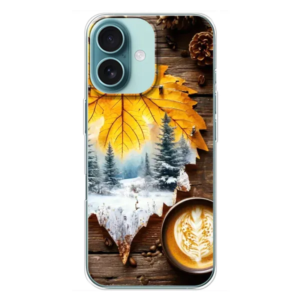 Чехол с принтом «Осенне-зимний кофе» для iPhone 16 Plus