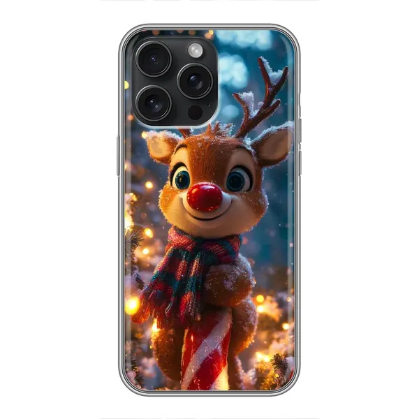 Чехол с принтом «Олень с шарфом» для iPhone 16 Pro Max