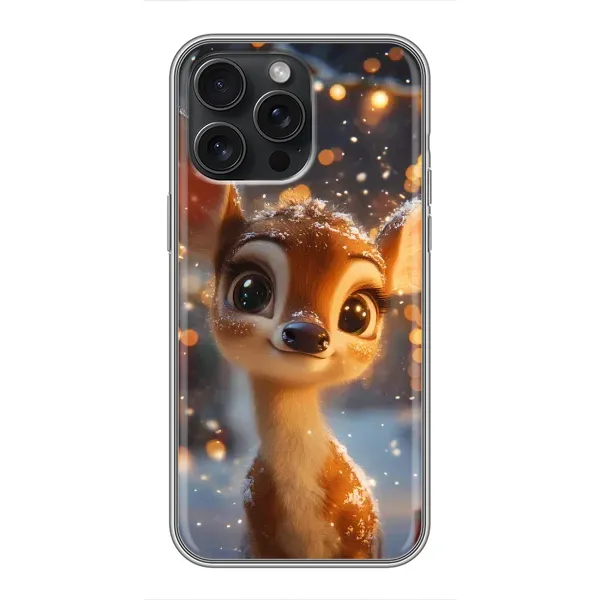 Чехол с принтом «Олененок среди гирлянд» для iPhone 16 Pro Max