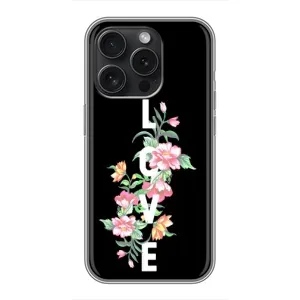 Чехлы для любимой на Айфон 16 Про (VPrint) (Квіти LOVE)