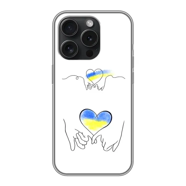 Чехол с принтом «Мир Украине» для iPhone 16 Pro