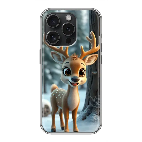 Чехол с принтом «Олененок в лесу» для iPhone 16 Pro