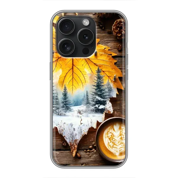 Чехол с принтом «Осенне-зимний кофе» для iPhone 16 Pro