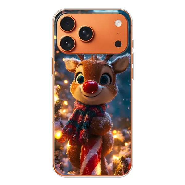 Чехол с принтом «Олень с шарфом» для iPhone 17 Pro Max