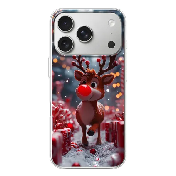 Чехол с принтом «Олень среди подарков» для iPhone 17 Pro