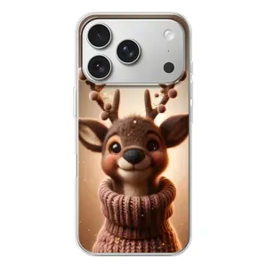 Чехол с принтом «Олень в свитере» для iPhone 17 Pro
