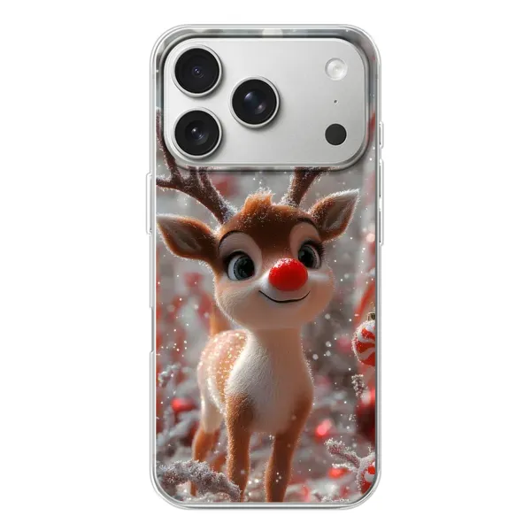Чехол с принтом «Олень с носом» для iPhone 17 Pro