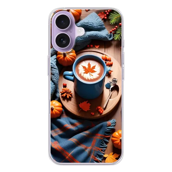 Чехол с принтом «Кофе и тыковки» для iPhone 17 Чехол с принтом «Кофе и тыковки» для iPhone 17