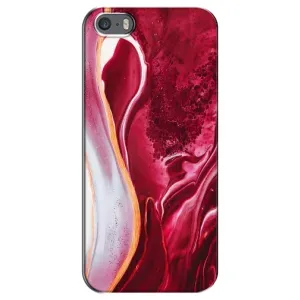Чехол с принтом «Мрамор красный» для iPhone 5 / 5s / SE