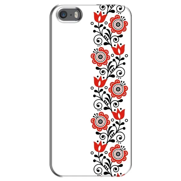 Чехол с принтом «Яркая вишиванка» для iPhone 5 / 5s / SE