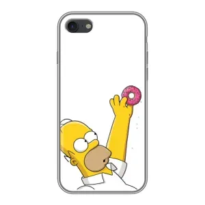Чехол с Симпсонами для iPhone 6 / 6s (VPrint) (Гомер с пончиком)