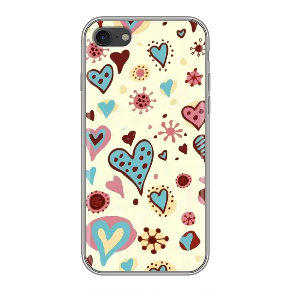 Чохол з принтом «Сердечки» для iPhone 7