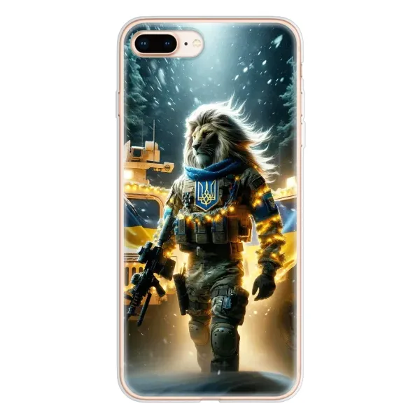 Чохол з принтом «ЛЕВ ЗСУ» для iPhone 8 Plus