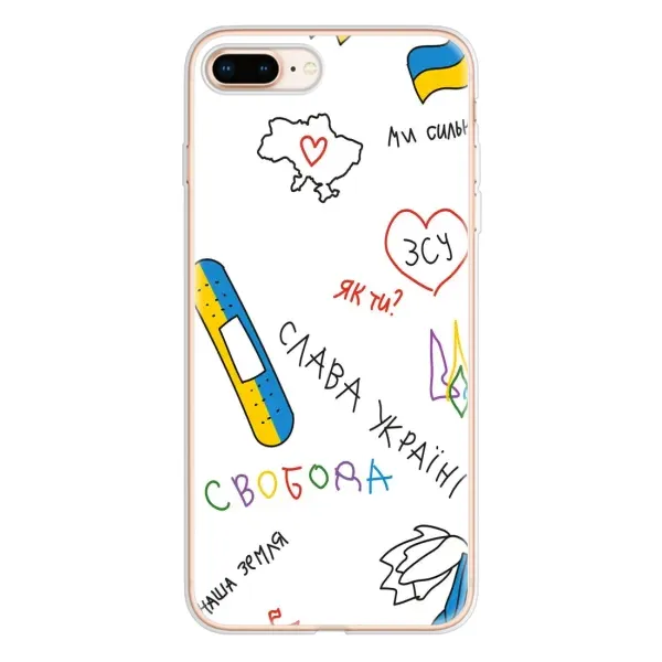 Чохол з принтом «Стикер» для iPhone 8 Plus