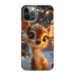Яскравий чохол для iPhone 11 Pro з Зимові Оленята (Оленятко серед гірлянд)