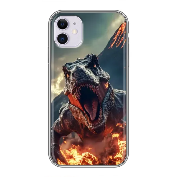 Чохол з принтом «Вогняний динозавр» для iPhone 11