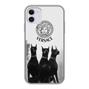 Чохол з принтом «Доберман Версаче» для iPhone 11