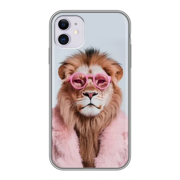 Чохол з принтом «Лев в окулярах» для iPhone 11