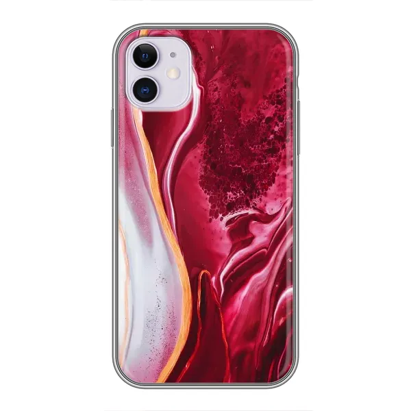 Чехол с принтом «Мрамор красный» для iPhone 11