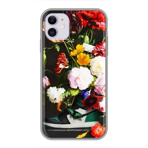 Чохол з принтом «Nike цветы» для iPhone 11