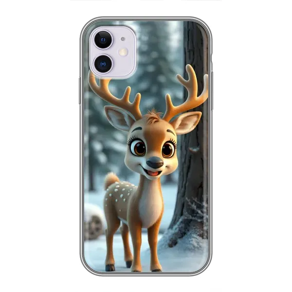 Чехол с принтом «Олененок в лесу» для iPhone 11
