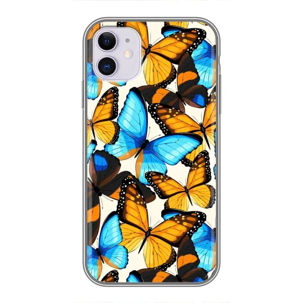 Чохол з принтом «Яскраві метелики» для iPhone 11