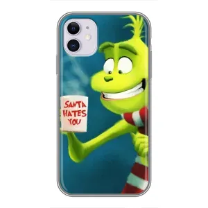 Рождественские Чехлы для iPhone 11 (VPrint) (Зеленый Гринч)