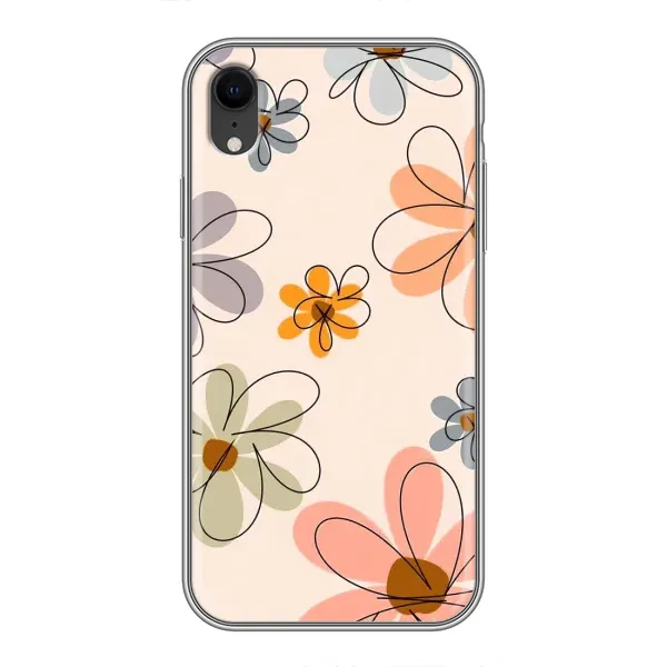 Чохол з принтом «Кольорові квіти» для iPhone Xr
