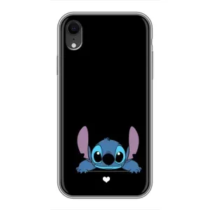 Чохол з принтом Стіч на iPhone Xr (Стіч на чорному)