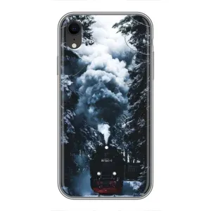 Новорічні, Святкові Чохли для iPhone Xr - 2024 год (Зимовий потяг)