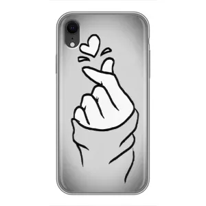 Чохол з принтом для iPhone Xr (AlphaPrint - Знак сердечка)
