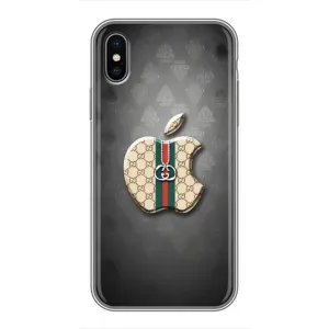 Чехол с принтом «Apple gucci» для iPhone Xs Max