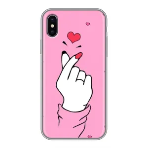 Чохол з принтом для iPhone Xs Max (AlphaPrint - Знак сердечка)