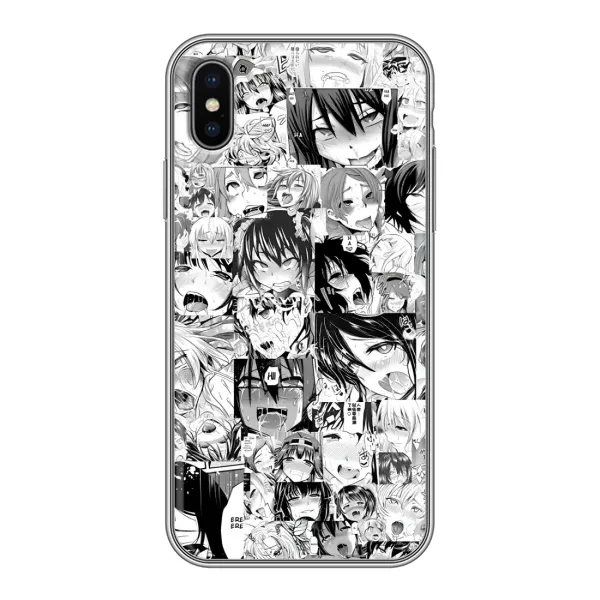 Чехол с принтом «Ahegao manga» для iPhone Xs