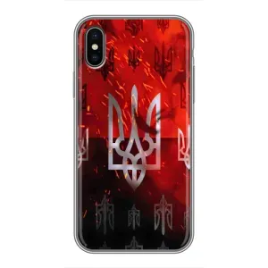 Украинские Чехлы для iPhone Xs с картинкой УПА (AlphaPrint) (ГЕРБ УПА)