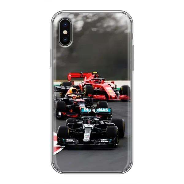 Чохол з принтом «Гонка Формула 1» для iPhone Xs