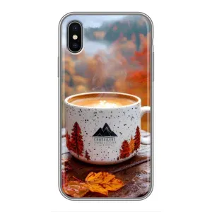 Чехол с принтом «Кофе на природе» для iPhone Xs