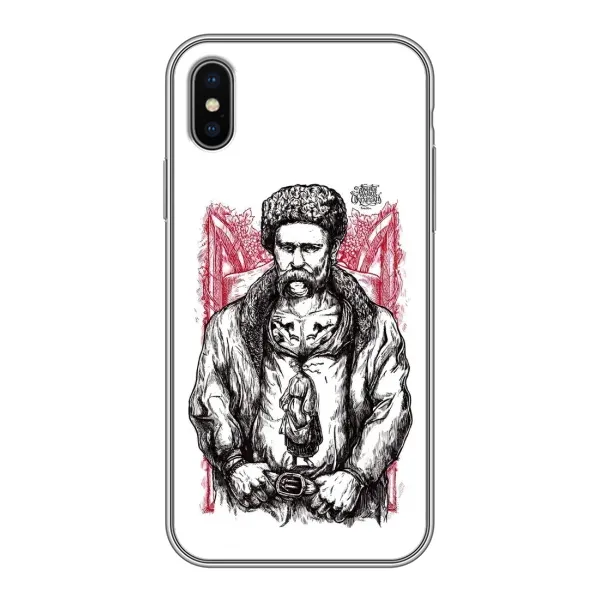 Чехол с принтом «Козак Шевченко» для iPhone Xs