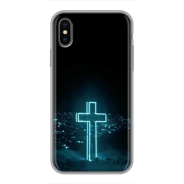 Чехол с принтом «Крест и город» для iPhone Xs Чехол с принтом «Крест и город» для iPhone Xs