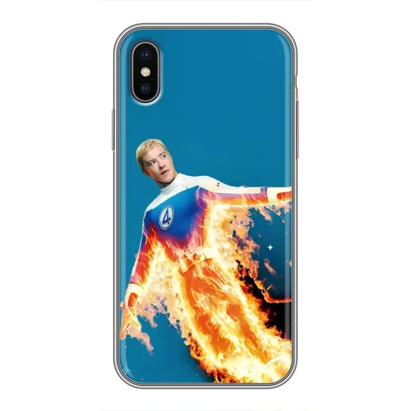 Чохол з принтом «Людина-факел у вогні» для iPhone Xs
