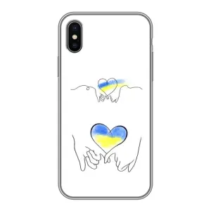 Чехол для Патриота Украины iPhone Xs - (AlphaPrint) (Мир Украине)