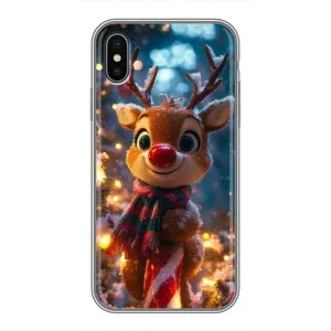 Чехол с принтом «Олень с шарфом» для iPhone Xs