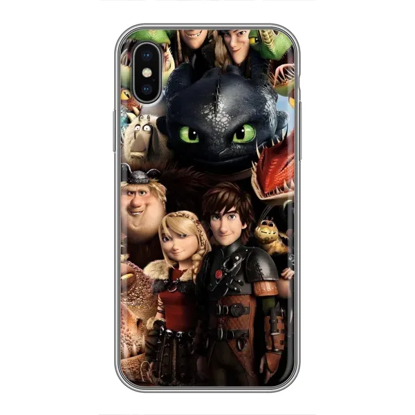 Чехол с принтом «Персонажи дракона» для iPhone Xs