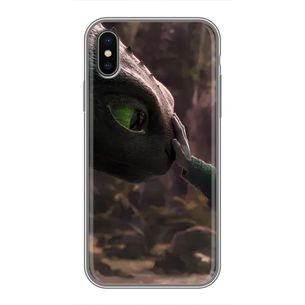 Чехол с принтом «Сцена с драконом» для iPhone Xs